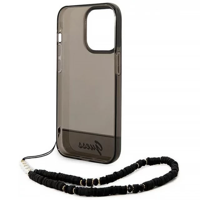 Чохол Guess Translucent Pearl Strap для iPhone 14 Pro Max Black (GUHCP14XHGCOHK)