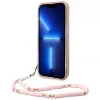 Чехол Guess Translucent Pearl Strap для iPhone 14 Pro Max Pink (GUHCP14XHGCOHP)
