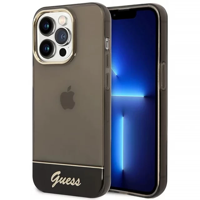 Чохол Guess Translucent для iPhone 14 Pro Max Black (GUHCP14XHGCOK)