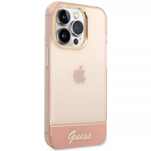 Чохол Guess Translucent для iPhone 14 Pro Max Pink (GUHCP14XHGCOP)