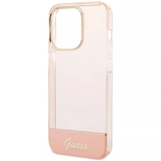 Чехол Guess Translucent для iPhone 14 Pro Max Pink (GUHCP14XHGCOP)