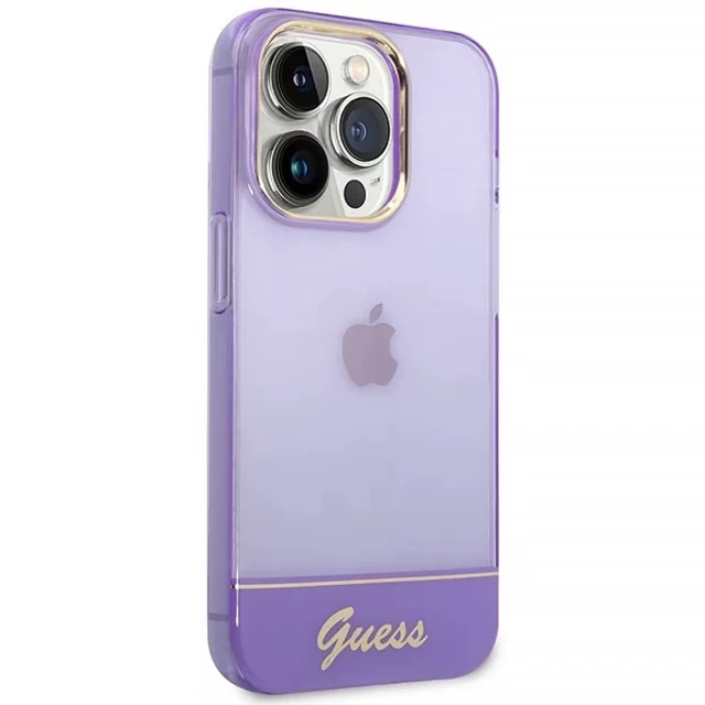 Чехол Guess Translucent для iPhone 14 Pro Max Purple (GUHCP14XHGCOU)