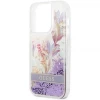 Чохол Guess Flower Liquid Glitter для iPhone 14 Pro Max Purple (GUHCP14XLFLSU)