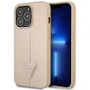 Чехол Guess Saffiano Triangle Logo для iPhone 14 Pro Max Beige (GUHCP14XPSATLE)