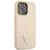 Чехол Guess Saffiano Triangle Logo для iPhone 14 Pro Max Beige (GUHCP14XPSATLE)