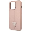 Чохол Guess Saffiano Triangle Logo для iPhone 14 Pro Max Pink (GUHCP14XPSATLP)