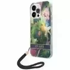Чехол Guess Flower Strap для iPhone 14 Pro Max Blue (GUOHCP14XHFLSB)