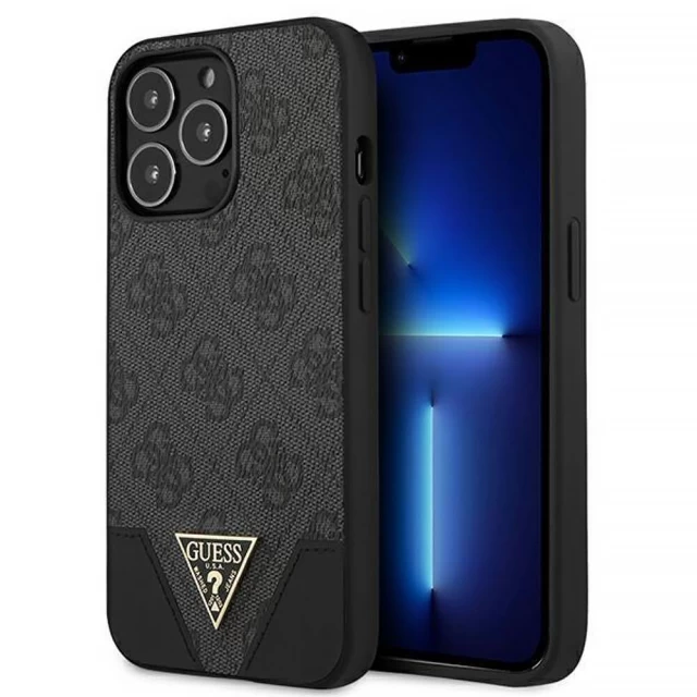 Чехол Guess 4G Triangle Collection для iPhone 13 Pro Max Grey (GUHCP13XPU4GHBK)