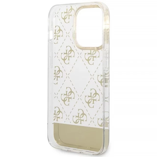 Чохол Guess 4G Pattern Script для iPhone 14 Pro Gold (GUHCP14LHG4MHG)