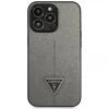 Чохол Guess Saffiano Triangle Logo для iPhone 14 Pro Silver (GUHCP14LPSATLG)