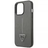 Чехол Guess Saffiano Triangle Logo для iPhone 14 Pro Silver (GUHCP14LPSATLG)