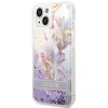 Чохол Guess Flower Liquid Glitter для iPhone 14 Purple (GUHCP14SLFLSU)