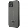 Чохол Guess Saffiano Triangle Logo для iPhone 14 Silver (GUHCP14SPSATLG)