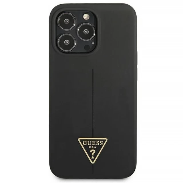 Чехол Guess Silicone Triangle для iPhone 13 Pro Max Black (GUHCP13XSLTGK)