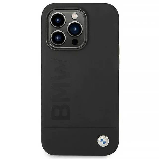 Чехол BMW Silicone Signature Logo для iPhone 14 Pro Black with MagSafe (BMHMP14LSLBLBK)