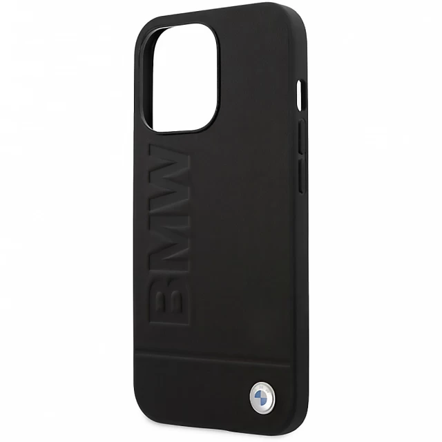 Чехол BMW Signature Logo Imprint для iPhone 14 Pro Black with MagSafe (BMHMP14LSLLBK)