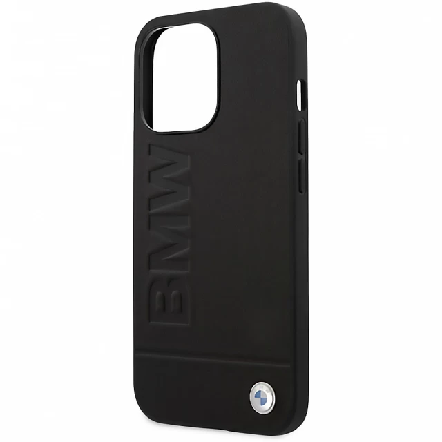 Чохол BMW Signature Logo Imprint для iPhone 14 Pro Black with MagSafe (BMHMP14LSLLBK)