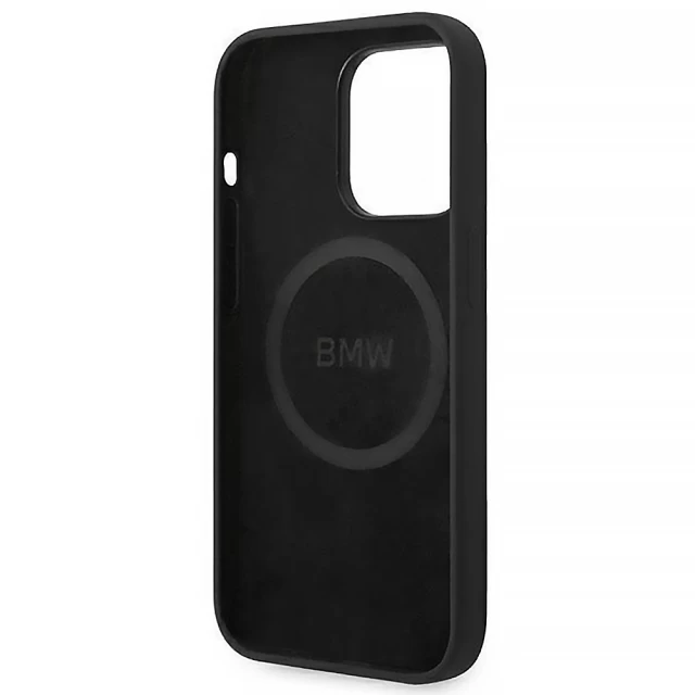 Чохол BMW Silicone Signature Logo для iPhone 14 Pro Max Black with MagSafe (BMHMP14XSLBLBK)