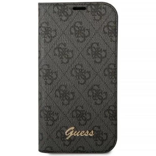 Чехол Guess 4G Vintage Gold Logo для iPhone 14 Pro Black (GUBKP14LHG4SHK)