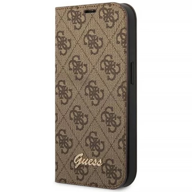 Чохол Guess 4G Vintage Gold Logo для iPhone 14 Brown (GUBKP14SHG4SHW)