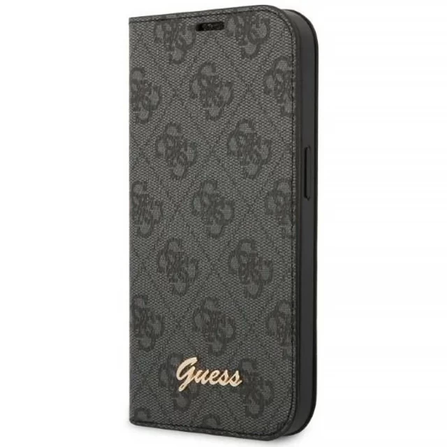 Чохол Guess 4G Vintage Gold Logo для iPhone 14 Pro Max Black (GUBKP14XHG4SHK)