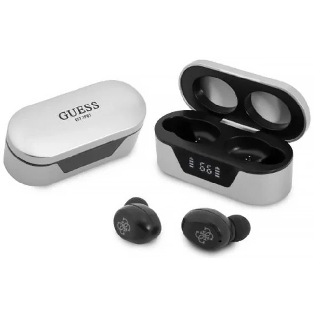 Бездротові навушники Guess TWS Bluetooth Earphones + Docking Station Gray (GUTWST31EG)