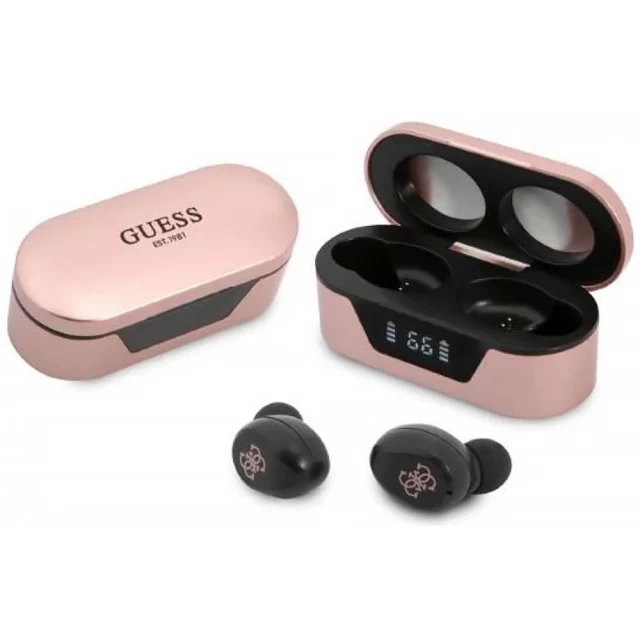 Беспроводные наушники Guess TWS Bluetooth Earphones + Docking Station Pink (GUTWST31EP)