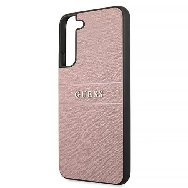 Чехол Guess Saffiano Stripe для Samsung Galaxy S22 Plus S906 Pink (GUHCS22MPSASBPI)