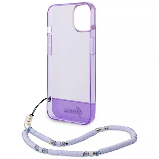 Чохол Guess Translucent Pearl Strap для iPhone 14 Plus Purple (GUHCP14MHGCOHU)
