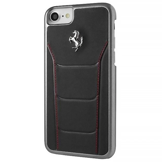 Чехол Ferrari Red Stiching для iPhone 7 Plus Black (FESEHCP7LBKR)