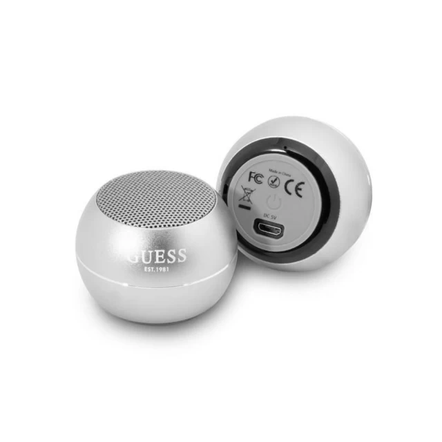 Акустическая система Guess Bluetooth Speaker mini Gray (GUWSALGEG)
