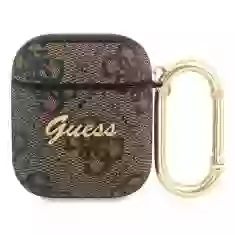 Чехол для наушников Guess 4G Script Metal Collection для AirPods Brown (GUA24GSMW)