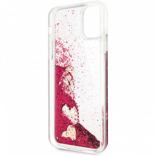 Чехол Guess Glitter Hearts для iPhone 11 Pro Max Raspberry (GUHCN65GLHFLRA)