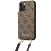 Чохол-гаманець Guess 4G Crossbody Cardslot для iPhone 12 | 12 Pro Brown (GUHCP12MCB4GB)