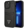 Чехол Guess Saffiano Triangle Logo Cardslot для iPhone 13 Pro Black (GUHCP13LPSATPK)