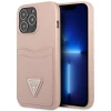 Чохол Guess Saffiano Triangle Logo Cardslot для iPhone 13 Pro Pink (GUHCP13LPSATPP)