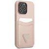 Чохол Guess Saffiano Triangle Logo Cardslot для iPhone 13 Pro Pink (GUHCP13LPSATPP)