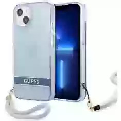 Чехол Guess Translucent Strap для iPhone 13 Blue (GUHCP13MHTSGSB)