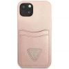 Чохол Guess Saffiano Triangle Logo Cardslot для iPhone 13 Pink (GUHCP13MPSATPP)