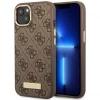 Чехол Guess 4G Logo Plate для iPhone 13 Brown with MagSafe (GUHMP13MU4GPRW)