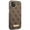 Чехол Guess 4G Logo Plate для iPhone 13 Brown with MagSafe (GUHMP13MU4GPRW)