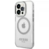 Чохол Guess Metal Outline для iPhone 14 Pro Silver with MagSafe (GUHMP14LHTRMS)
