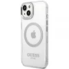 Чохол Guess Metal Outline для iPhone 14 Plus Silver with MagSafe (GUHMP14MHTRMS)