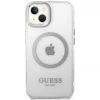 Чехол Guess Metal Outline для iPhone 14 Plus Silver with MagSafe (GUHMP14MHTRMS)