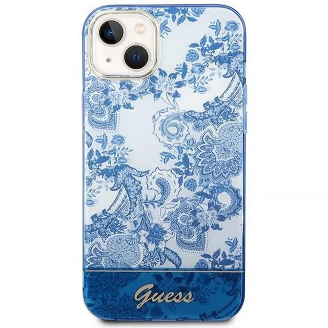 Чохол Guess Porcelain Collection для iPhone 14 Blue (GUHCP14SHGPLHB)