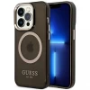 Чехол Guess Gold Outline Translucent для iPhone 14 Pro Black with MagSafe (GUHMP14LHTCMK)