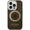 Чохол Guess Gold Outline Translucent для iPhone 14 Pro Black with MagSafe (GUHMP14LHTCMK)