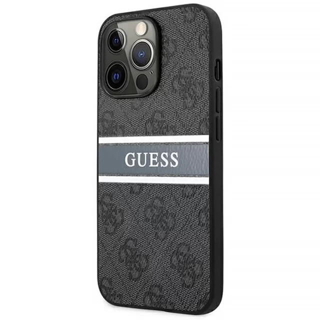 Чохол Guess 4G Stripe для iPhone 13 Pro Max Grey (GUHCP13X4GDGR)