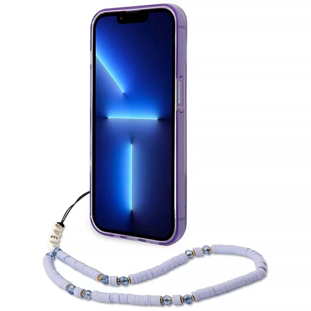 Чохол Guess Translucent Pearl Strap для iPhone 14 Pro Max Purple (GUHCP14XHGCOHU)
