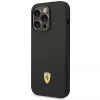 Чохол Ferrari Silicone Metal Logo для iPhone 14 Pro Black (FEHCP14LSIBBK)
